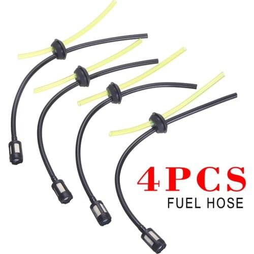 4pcs Replacement Fuel Hose Pipe + Tank Filter Parts Set For Strimmer Trimmer Brush Cutter Engine Garden Tools