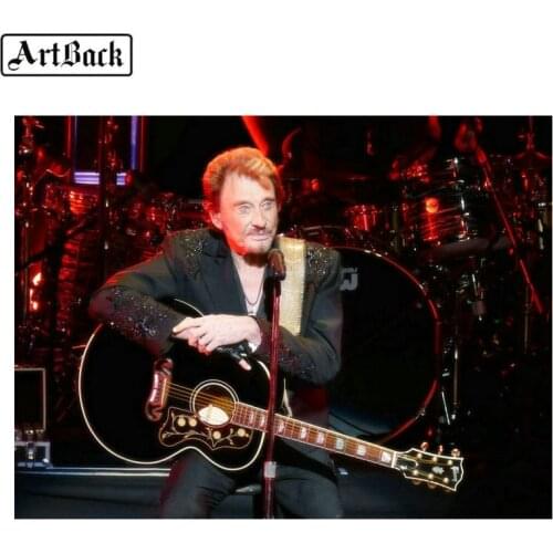 5d diamond painting johnny hallyday portrait full square & round french singer diy diamond embroidery 3d sticker 20x25cm