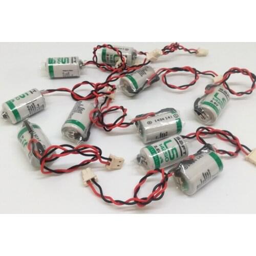 8pcs/lot Brand New Original SAFT LS14250 LS 14250 1/2 AA 1/2AA 3.6V 1250mAh PLC Battery Lithium Batteries With Plug