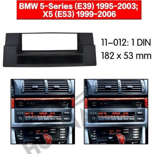 HUANAV Car Radio stereo Fitting installation adapter fascia For1995-2003 BMW 5 (E39), 1999-2006 X5 Stereo Frame Audio Fascias