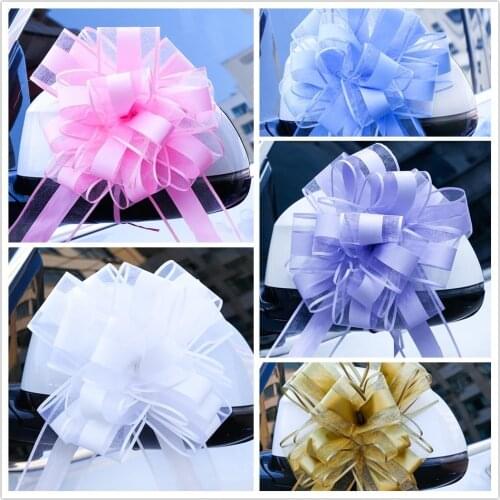 10pcs Large Bow Wedding Decoration Gift Packing Bow Ribbon Party Festival Wedding Car Door Handle Decoration