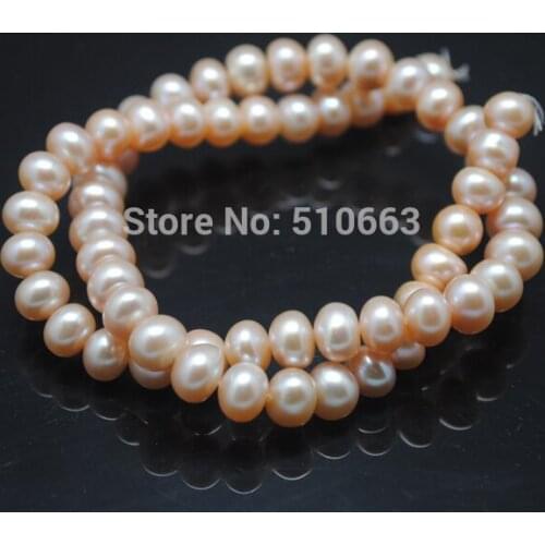 Golden cultured pearl strings abacus shape new pearl strands freshwater pearl nice pearl beads 36cm length 8-9mm