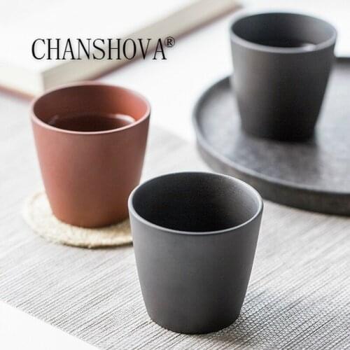 CHANSHOVA 100ml Chinese retro style Purple Clay Ceramic teacup small coffee cups Simplicity tea set H549
