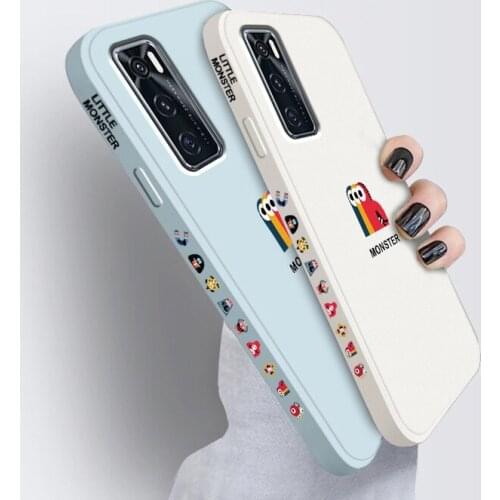 For Vivo V20 SE Cases Original Fashion Liquid Silicone Shockproof Soft Shell Cover for Vivo V20SE Cartoon Phone Case