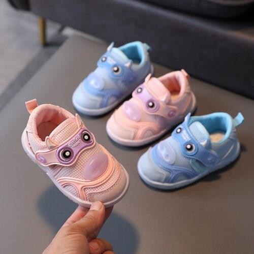 Baby First Walkers Toddler Breathable Casual Shoes Baby Running Shoes Soft Bottom Cute Cartoon Toddler Sneakers SMD011