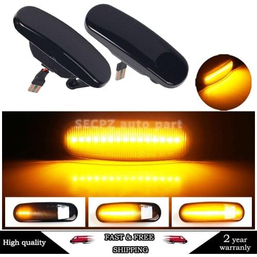 Dynamic Car LED Side Marker Light Turn Signal Lamp For Fiat Panda Punto Evo Stilo Qubo Peugeot Citroen Lancia Musa(350)