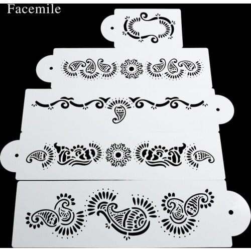 Facemile 5PCS/SET Fish Shape Fondant Cake Deorationg Stencil Wedding Cake Decoration 55061