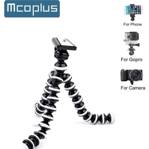 Mcoplus Octopus Mini Flexible Phone Tripod Holder with LED light For Action Camera GOPRO DJI YI Xiaomi iPhone Huawei Samsung