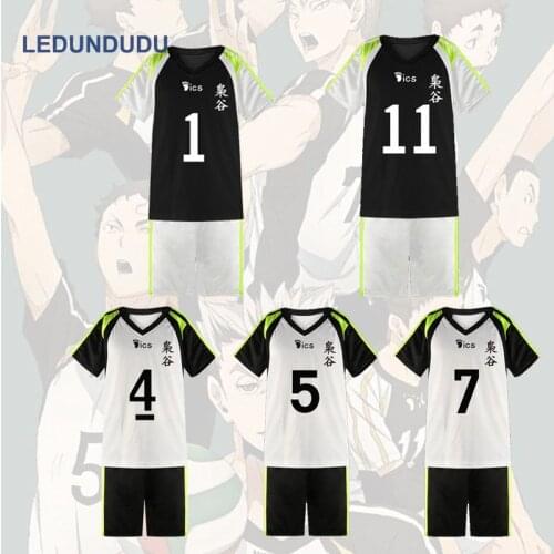 Haikyuu Fukurodani Academy Akaashi Keiji High School Bokuto Koutarou Volleyball Team Uniform Cosplay Jerseys Top+Shorts S-3XL