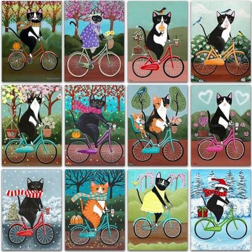 5D DIY Diamond Painting Kit Paint Cartoon Animal cat Full Square&Round Diamond embroidery Cross stitch Diamond mosaic home decor