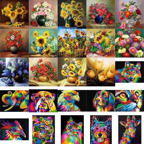 Colorfully animals cross stitch kit people 18ct 14ct 11ct count canvas stitches embroidery DIY handmade needlework