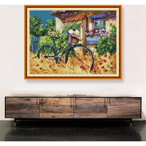 Embroidery Cross Stitch Kits Sale 11ct 14ct Aida Fabric Printed on Canvas DMC Cross Stitch Threads DIY Needlework Set