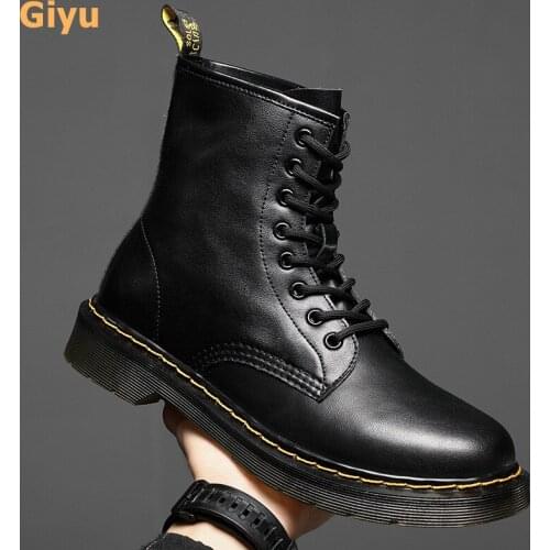 Giyu 2020 autumn and winter new Chelsea Men Martin shoes Genuine Leather England Mens boots Large size casual shoes