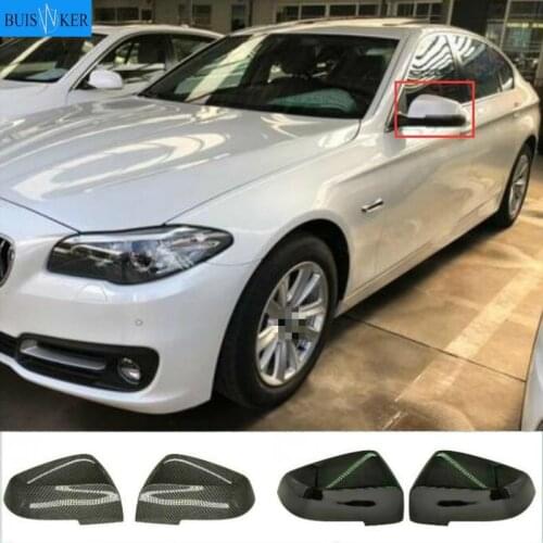Pair Mirror Covers Side Rearview Mirror Cover Cap For Bmw 5 6 7 Series F10 F18 F11 F06 F07 F12 F13 F01 2014 2015-16 Gloss black