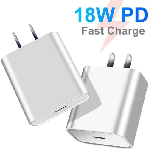 Portable 18W PD Type-C Smart Quick Charging Phone Charger Adapter for iPhone 12 for iphone 12 mini/pro/pro max
