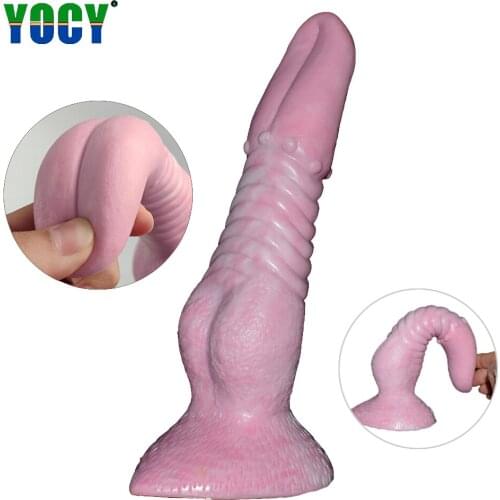 Reality Tongue Dildo Butt Plug Huge Knot Penis Stimulating Sex Masturbation Sex Toy Vagina Fantasy Vibrator Couple Porn Products