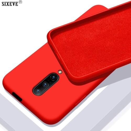 Luxury Liquid Silicone Case For Oneplus 6 6T 7 7 Pro on Mobile Phone Soft Back Cover Housing Casing Coque Shockproof Etui Fundas