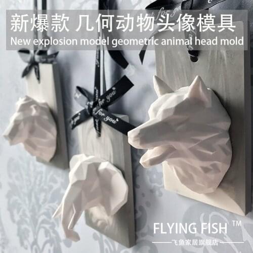 Silicone Mold Fondant Molds Candle Mould Hippo and Orangutan Aroma Stone Moulds 3d Animals Lion Wolf Elephant Geometric PRZY