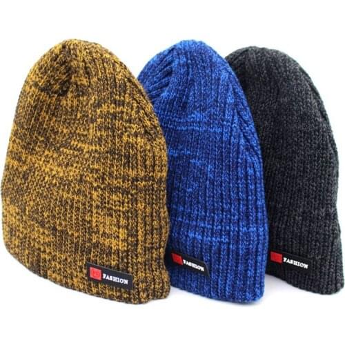 Street Knitted Hat Fashion Beanie Hat High Quality Windproof Ear Protection Lightweight Winter Warm Cap 3 Color