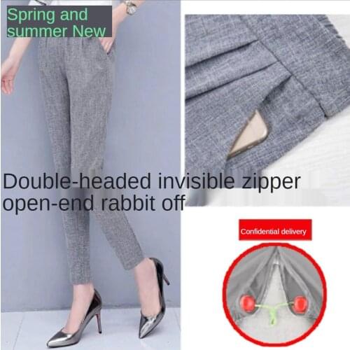 Outdoor Open Crotch Pants Hidden Zipper Casual Crotch Large Opening Full Zipper Pants Convenient For Peeing And Sex For Ladies