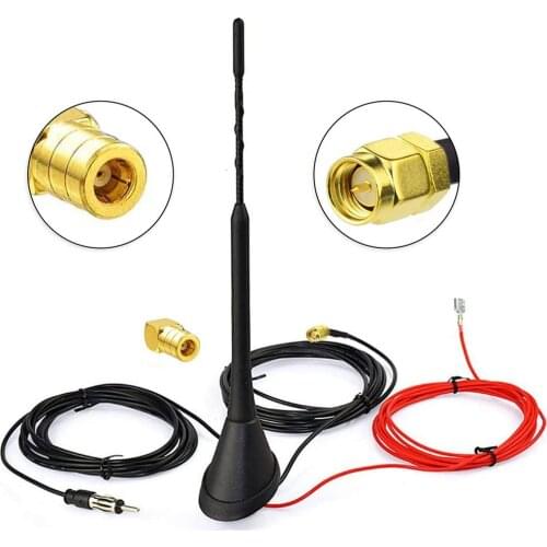 Universal DAB SMB connector vehicle active antenna digital cat radio aerial with built in RF amplifier strong stable signal
