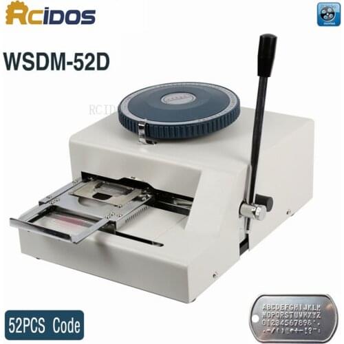 WSDM-52D RCIDOS Manual Code Printer,Metal dog tag embossing machine,letterpress rotogravure print machine.metal plate embosser
