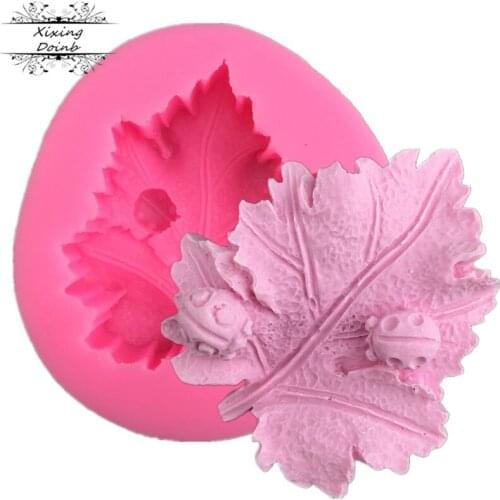 Xixing DIY leaf silicone 3D soft candy mold cake decoration tool chocolate pudding baking kitchen tool resin oven mold