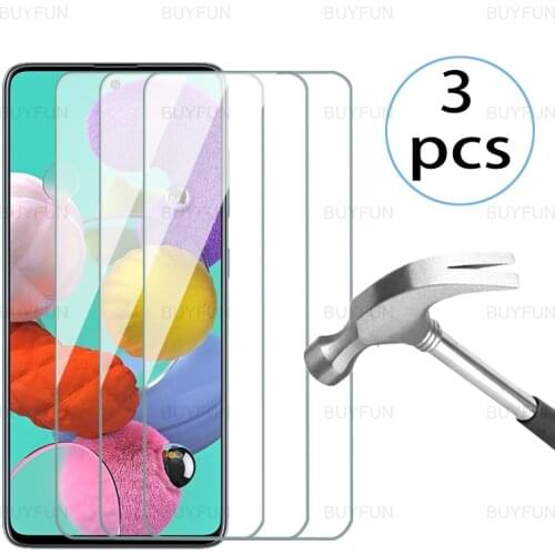 For samsung A51 glass protective for samsung galaxy A71 A41 A31 A21 A11 A01 Screen Protector armored safety Tempered Glas 1 to 3