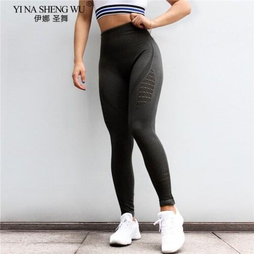 Women Yoga Pants Sports Running Sportswear Stretchy Fitness Leggings Bra Seamless Tummy Control Gym Compression Tights Pants New