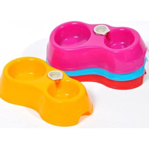 100pcs Dual Port Dog Automatic Water Dispenser Feeder Utensils Bowl Cat Drinking Fountain Dish Pet Bowl Cats Pet Dogs Pet Feeder