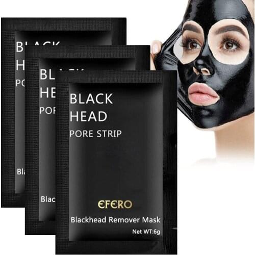 EFERO 10-30Pcs Nose Mask Blackhead Remove Black Face Mask Acne Cleansing Peeling Off Black Head Cleansing Mask Acne Treatment
