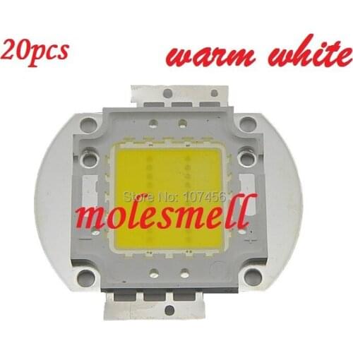 20pcs 20W LED Integrated High power LED Beads warm white 650-700mA 30-34V 2000LM 40mil Taiwan Chips Free shipping