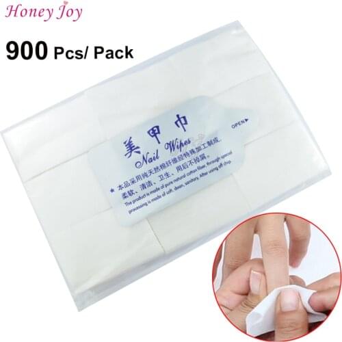 900PCS/Package Hot Sale Nail Tools Bath Manicure Gel Nail Polish Remover Lint-Free Wipes 100% Cotton Napkins For Nails