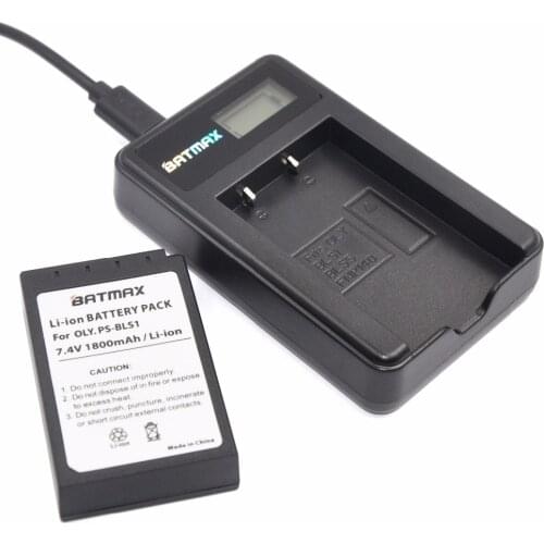 1Pcs Batmax PS-BLS1 Battery +LCD USB Charger for Olympus E-400,E-410,E-420,E-450,E-600,E-620, PEN E-P1, E-P2, E-P3, E-PL1, E-PL3
