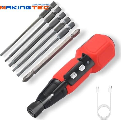 MAKINGTEC Cordless Electric Screwdriver, 3.6V USB Rechargeable Manual & Electric 2 in 1 Screwdriver 900mAh Lithium Ion Battery