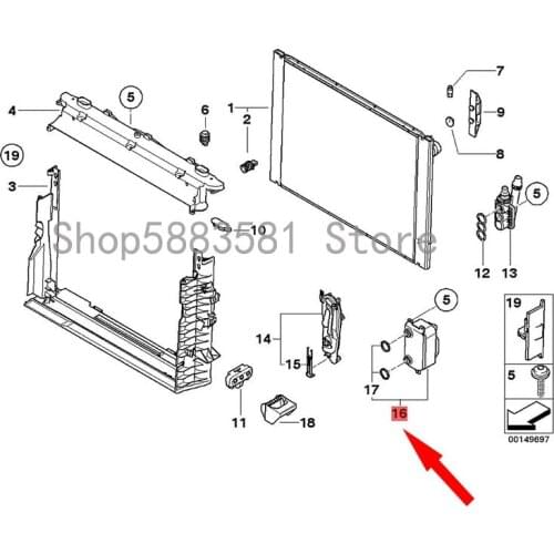 CAR oil radiator heat exchanger bm wE63 630I E60 525I N52 E61 525I N52 heater water tank evaporator small water tank assembly