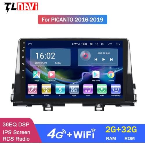 4G LTE 2G RAM Android 10 For KIA PICANTO Morning 2016 2017 2018 2019 Multimedia Stereo Car DVD Player Navigation GPS Radio