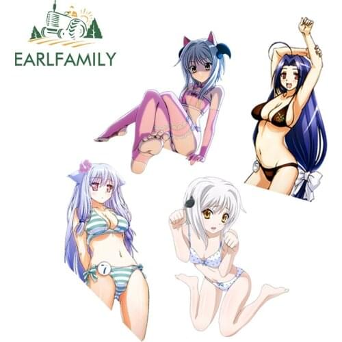 EARLFAMILY 13cm Car Styling Sexy Girl Mayoi Neko Overrun! For Kiriya Nozomi Render Cartoon Car Vinyl Decal Car Sticker