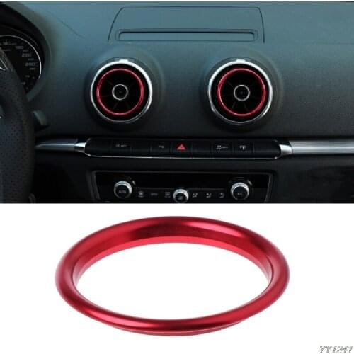 Aluminum alloy air outlet chrome trim ring car dashboard A/C air vents cover sticker decoration car accessories interior