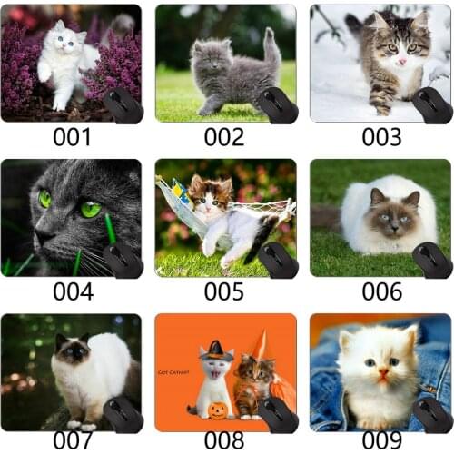 Gaming Mouse Pad Custom,Hat kitten animal cute cat Non-Slip Rubber Base Mousepad