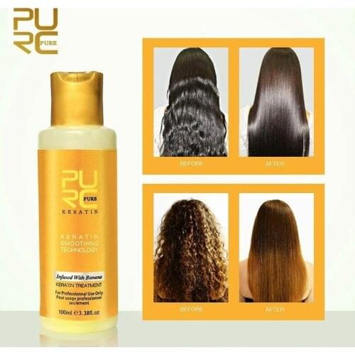 100ml Keratin Treatment Straightening Hair Repair Damage Treatment Flavor Banada Frizzy Brazilian Dry Conditioner Keratin H L8W1