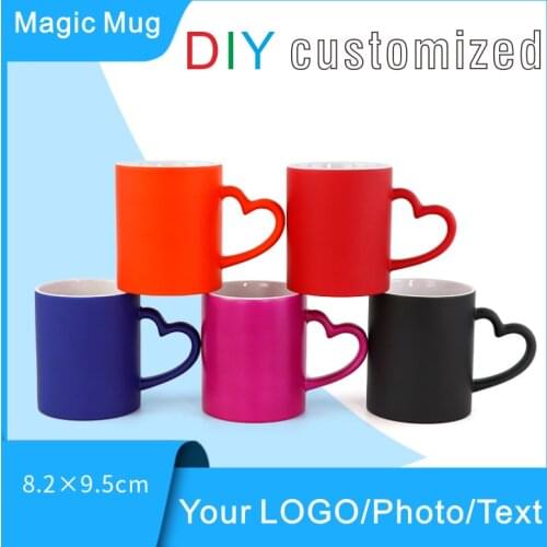 Magic Mug DIY photo hot water show image photo Ceramic cup DIY Ceramic mug customize picture gift Souvenir Creative