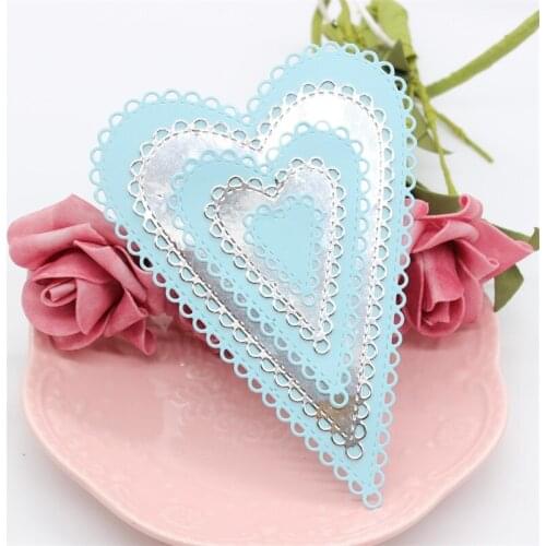 KSCRAFT Lace Heart Frame Metal Cutting Dies Stencils for DIY Scrapbooking Decorative Embossing Paper Card Making Craf