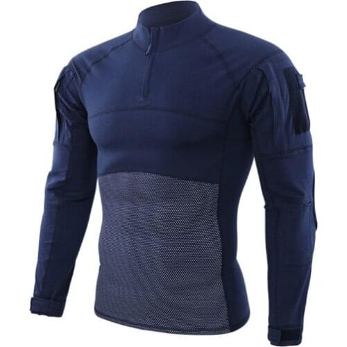 Military Style Uniform Combat Shirt Men Assault Tactical Camouflage US Army T Shirt Airsoft Paintball Long Sleeve Shirts