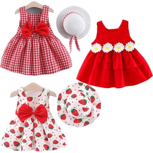 Summer Baby Dress Baby Childrens Sleeveless Dress Baby Girl Dress Print Princess Party Sleeveless Dress