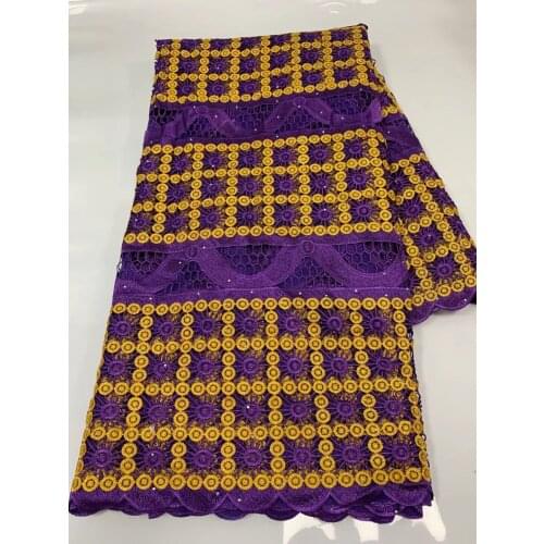 New Nigerian Guipure Lace Fabric 2021 African Cord Lace Fabric Stones Water Souble Cord Lace Fabric For Dresses Party Dress Z7-8
