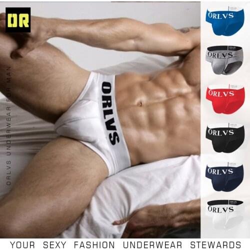 ORLVS Brand Mens Sexy Underwear Briefs Fashion Cotton Comfortable Underpants Lingerie Male Panties Calzoncillo Hombre OR127