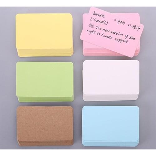 100 Sheets/Box Paper Message Card Blank Handwritten Memo Notecards Greeting Blessing Thank You Postcard