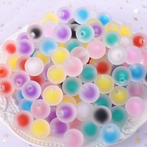 10/20/30Pcs Cute Transparent Acrylic Beads Multi Color 16mm Spacer Bead In Beads For Making Jewelry DIY Bracelet Accessories