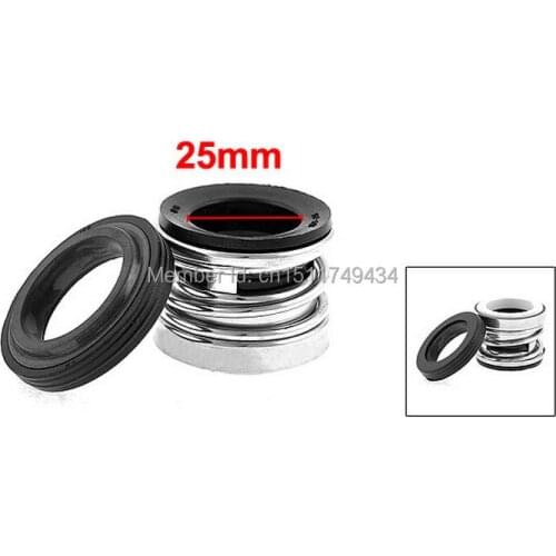 104-25 25mm Internal Diameter Rubber Bellows Spring Mechanical Seal 2pcs